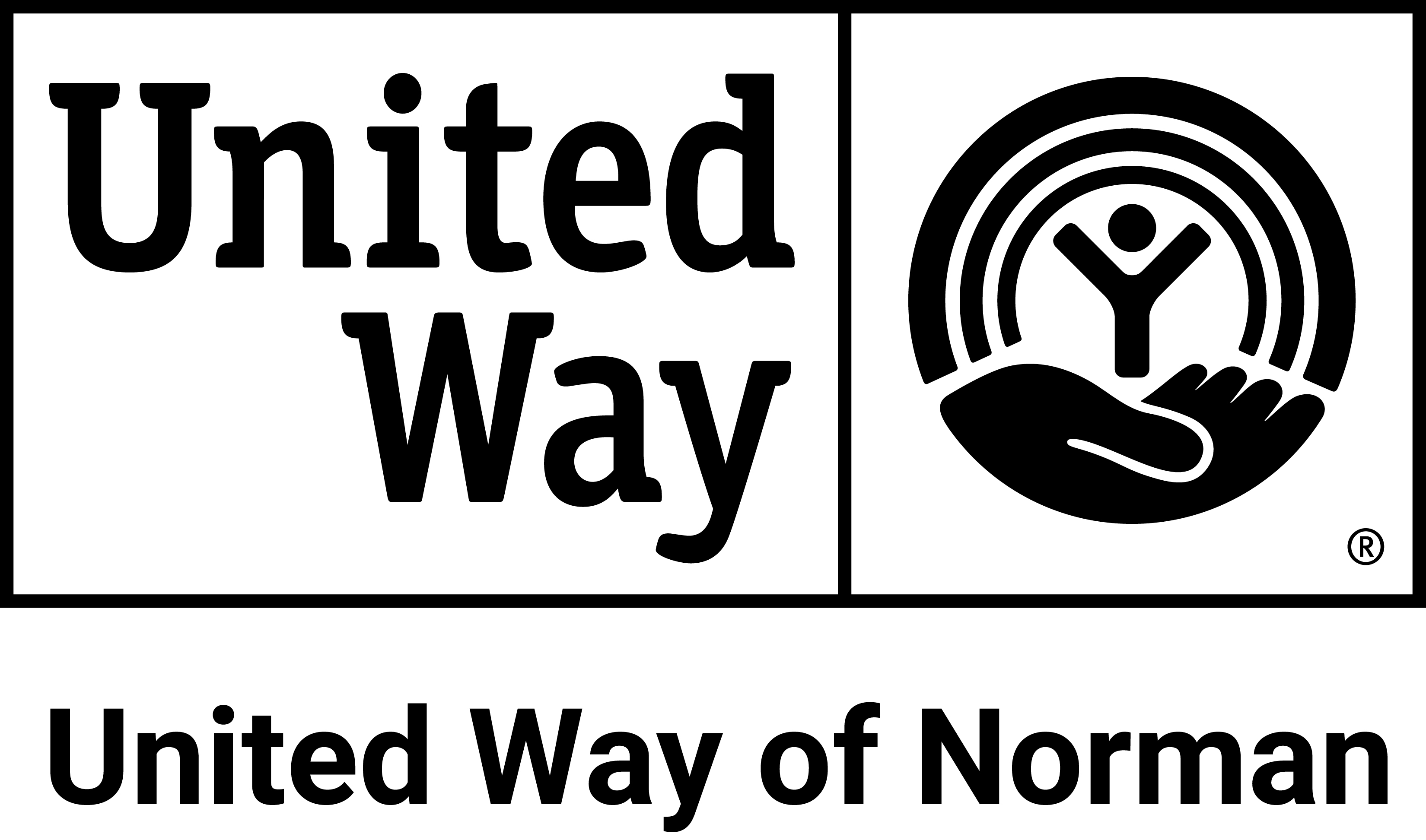 United Way of Norman logo black